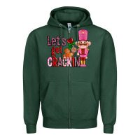 Sports Green lets get crackin with nutcrackers ado Zipper Hoodie - AdoDesignShop