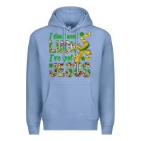 Colony Blue I Don't Need Luck I've Got Jesus St. Patricks Premium Hoodie - BundleAndBundleShop