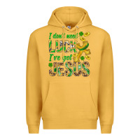 Mustard I Don't Need Luck I've Got Jesus St. Patricks Premium Hoodie - BundleAndBundleShop