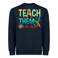 Navy teach them to be kind Heavyweight Sweatshirt - texasbilliewilder