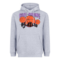 Heather Grey busy raising ballers Heavyweight Hoodie - MaliasSmallBusiness