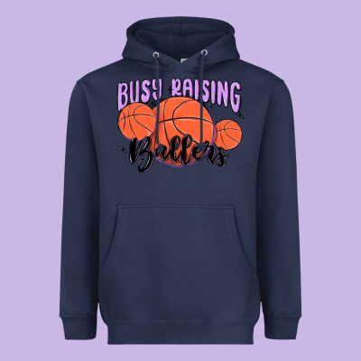 Busy Raising Ballers Heavyweight Hoodie Designed By Maliassmallbusiness