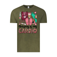 Vintage Olive nursing is my cardio Vintage Tee - BarkalooDesign