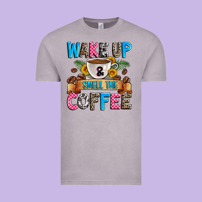 Wake Up And Smell The Coffee Vintage Tee Designed By Zillion Design Studio