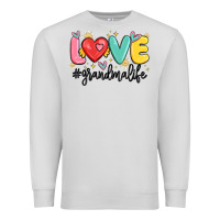 Dove Grey love grandma life Premium Sweatshirt - MaliasSmallBusiness