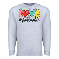 Heather Grey love grandma life Premium Sweatshirt - MaliasSmallBusiness