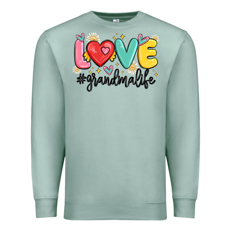 Love Grandma Life Premium Sweatshirt by MaliasSmallBusiness | Teevron
