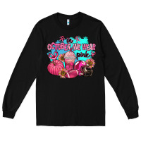 Black in october we wear pink american football Long Sleeve Tee - AdoDesignShop