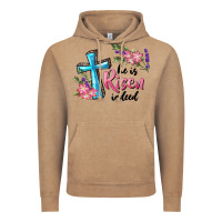 Vintage Coffee He Is Risen Indeed Cross And Flowers Vintage Hoodie - RanaPortraitStore