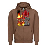 Chestnut firefighter love Zipper Hoodie - Artiststas