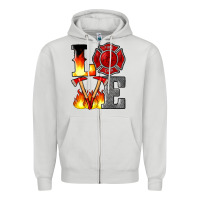 Dove Grey firefighter love Zipper Hoodie - Artiststas