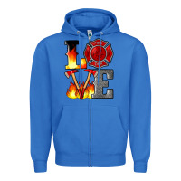 True Royal firefighter love Zipper Hoodie - Artiststas