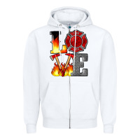White firefighter love Zipper Hoodie - Artiststas