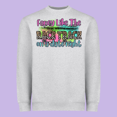 Fancy Like The Race Track On A Date Night Heavyweight Sweatshirt Designed By Zillion Design Studio