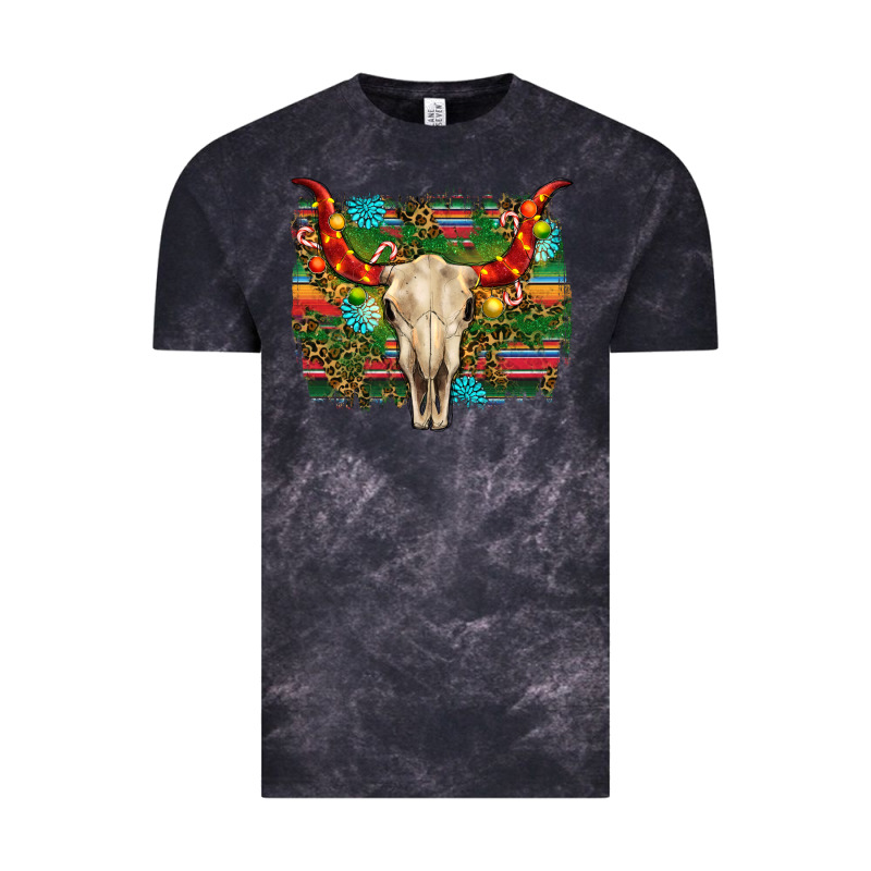 Western Christmas Bull Skull Vintage Tee by RanaPortraitStore | Teevron