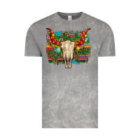 Cloud Rock western christmas bull skull Vintage Tee - RanaPortraitStore