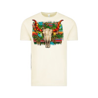 Vintage Arctic western christmas bull skull Vintage Tee - RanaPortraitStore