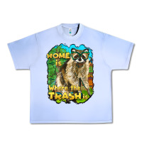 Grape Ice raccoon home is where the trash is Urban Heavy Tee - BarkalooDesign