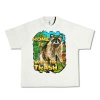 Pistachio raccoon home is where the trash is Urban Heavy Tee - BarkalooDesign