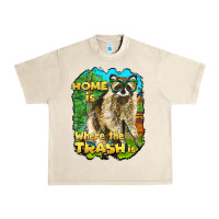 Sandshell raccoon home is where the trash is Urban Heavy Tee - BarkalooDesign