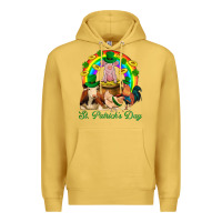 Antique Gold St. Patrick's Day Farm Animal Png Premium Hoodie - BundleAndBundleShop