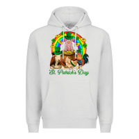 Dove Grey St. Patrick's Day Farm Animal Png Premium Hoodie - BundleAndBundleShop