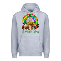 Heather Grey St. Patrick's Day Farm Animal Png Premium Hoodie - BundleAndBundleShop