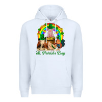 White St. Patrick's Day Farm Animal Png Premium Hoodie - BundleAndBundleShop