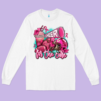 Cheer For The Cure Long Sleeve Tee Designed By Adodesignshop