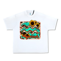 White aquarius turquoise cowhide Urban Heavy Tee - RanaPortraitStore