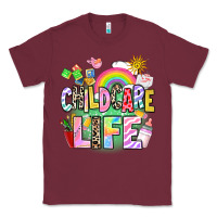 Burgundy childcare life Classic Tee - AdoDesignShop