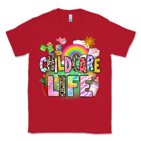 Red childcare life Classic Tee - AdoDesignShop