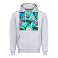 Heather Grey sea turtle seamless pattern Zipper Hoodie - BundleAndBundleShop