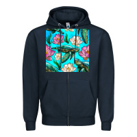 Navy sea turtle seamless pattern Zipper Hoodie - BundleAndBundleShop