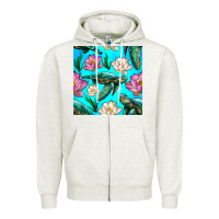 Oatmeal Heather sea turtle seamless pattern Zipper Hoodie - BundleAndBundleShop