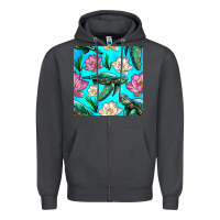 Smoke sea turtle seamless pattern Zipper Hoodie - BundleAndBundleShop