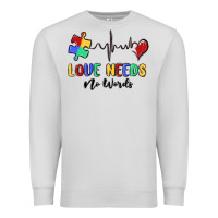 Dove Grey love needs no words Premium Sweatshirt - MaliasSmallBusiness