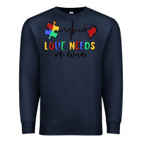 Navy love needs no words Premium Sweatshirt - MaliasSmallBusiness
