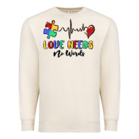 Sandshell love needs no words Premium Sweatshirt - MaliasSmallBusiness