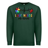 Sports Green love needs no words Premium Sweatshirt - MaliasSmallBusiness