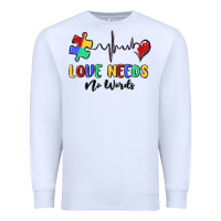 White love needs no words Premium Sweatshirt - MaliasSmallBusiness
