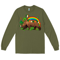 Army Green st patricks bear ado Long Sleeve Tee - AdoDesignShop