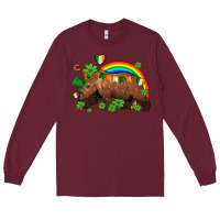 Burgundy st patricks bear ado Long Sleeve Tee - AdoDesignShop