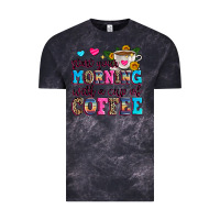 Cloud Black start your morning with a cup of coffee Vintage Tee - Zillion Design Studio