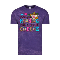 Cloud Purple start your morning with a cup of coffee Vintage Tee - Zillion Design Studio