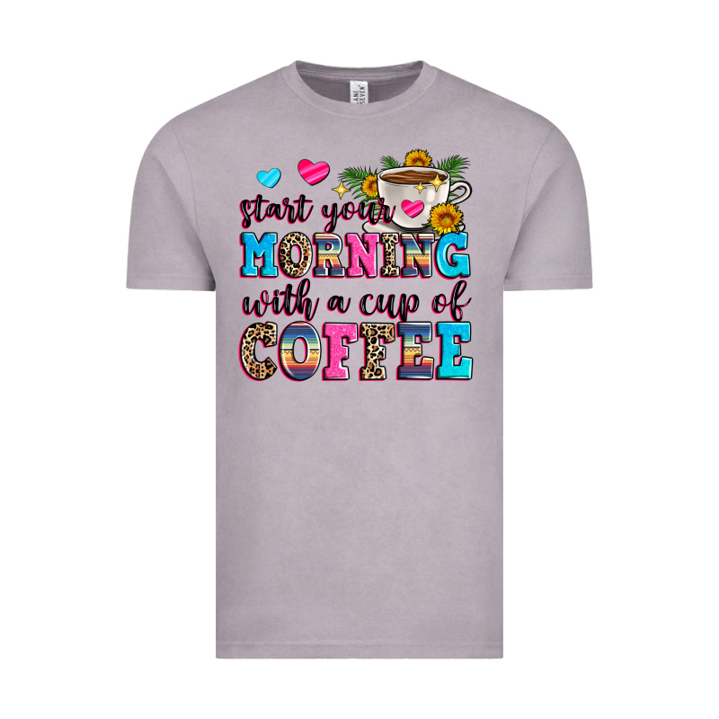 Start Your Morning With A Cup Of Coffee Vintage Tee by Zillion Design Studio | Teevron