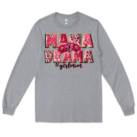 Heather Grey mama of drama girl mom Long Sleeve Tee - JahusDesignShop