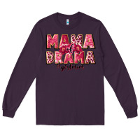 Plum mama of drama girl mom Long Sleeve Tee - JahusDesignShop