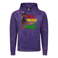 Cloud Purple thick thighs juneteenth vibes with afro black woma Vintage Hoodie - texasbilliewilder