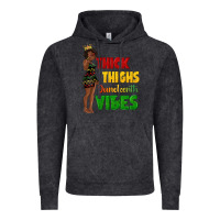 Vintage Black thick thighs juneteenth vibes with afro black woma Vintage Hoodie - texasbilliewilder
